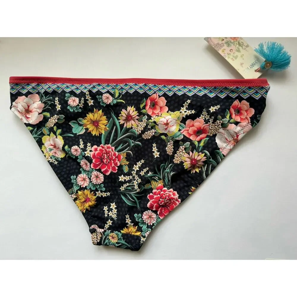 NWT Johnny Was Mia Floral Hipster Swim Bottom Size M